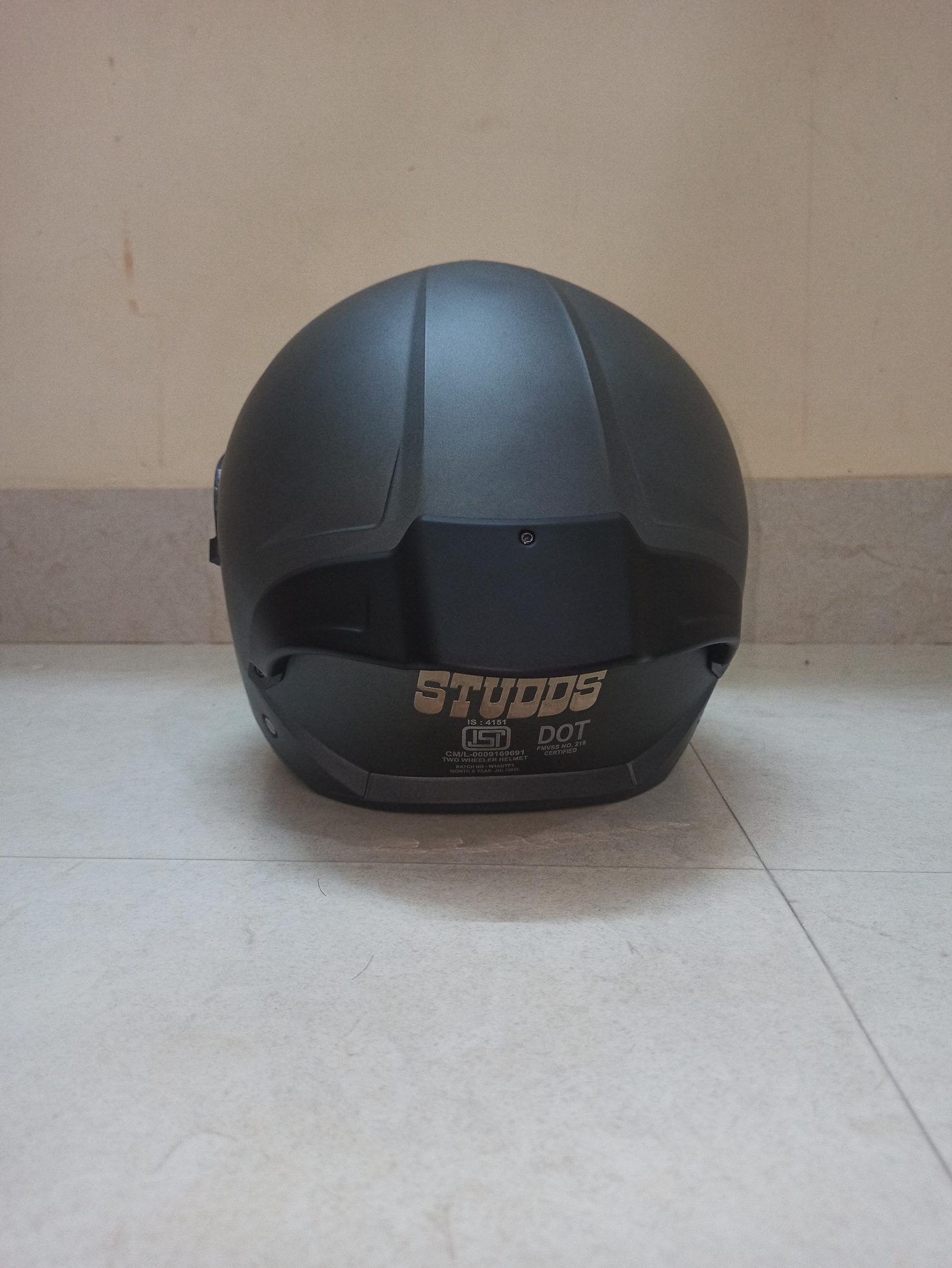 Studds Trooper Flip-up, Sun Visor, Chin Guard with DOT and ISI certificate Size M, Colour Matt Gun Grey 3