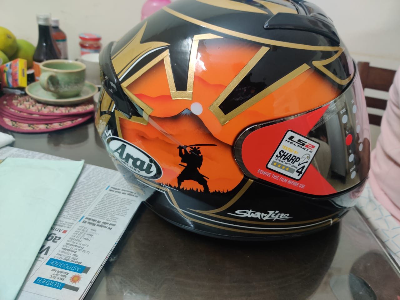 Ls2 custom painted helmet in arai design  - image 1