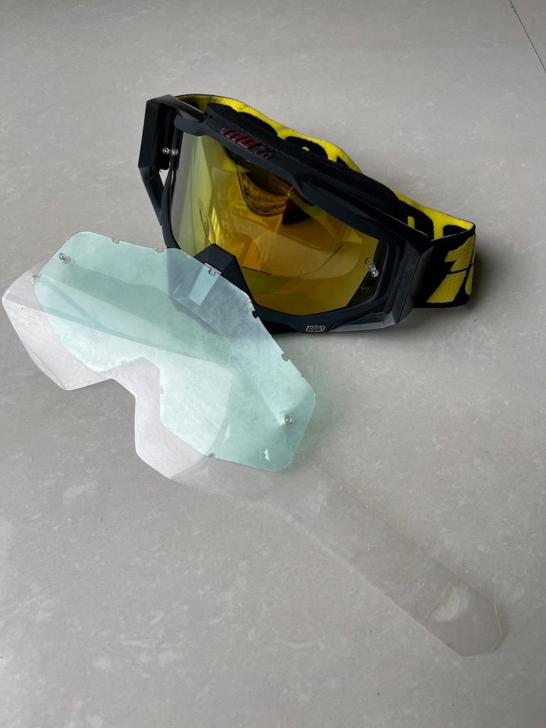 100% Goggles Black Gold Tint With Box - image 1
