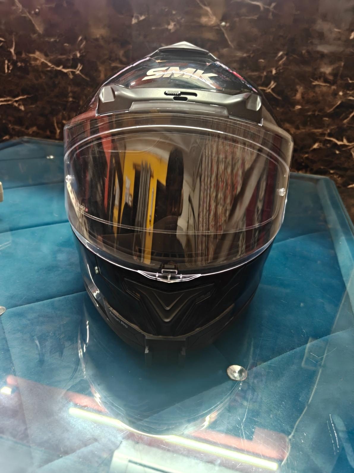 Smk typhoon glossy Black helmet  - image 1
