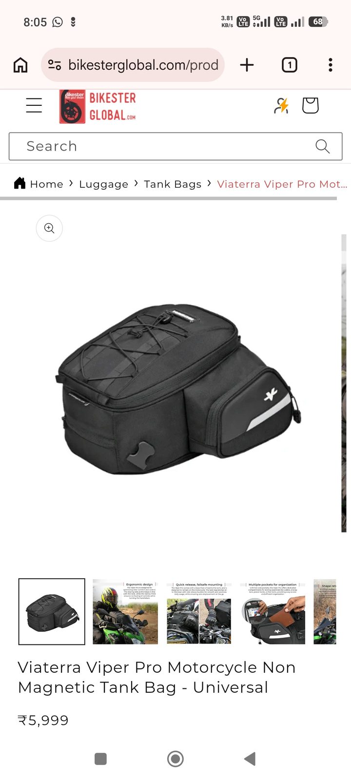 Viaterra Viper Pro tank bag - image 1