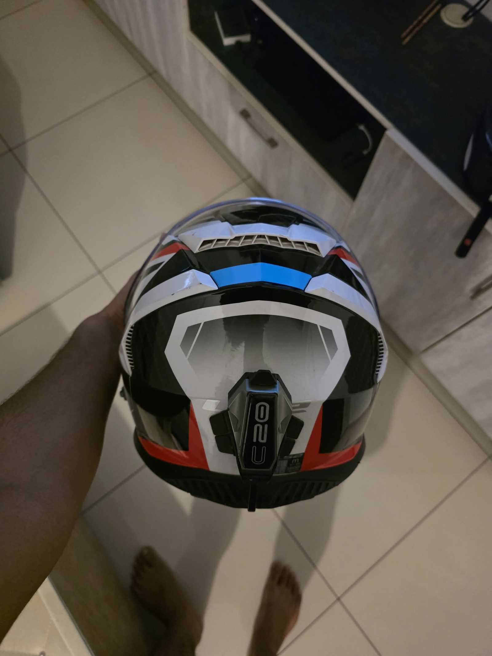 Ls2 helmet with bluarmor c20 intercom 2